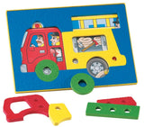 Lauri Crepe Rubber See-Inside Puzzles - Fire Truck  2851