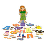 Melissa & Doug Maggie Leigh Magnetic Wooden Dress-Up Doll Pretend Play Set (25+pc)