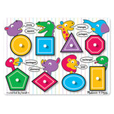 Melissa & Doug Shapes Wooden Peg Puzzle, 8pc