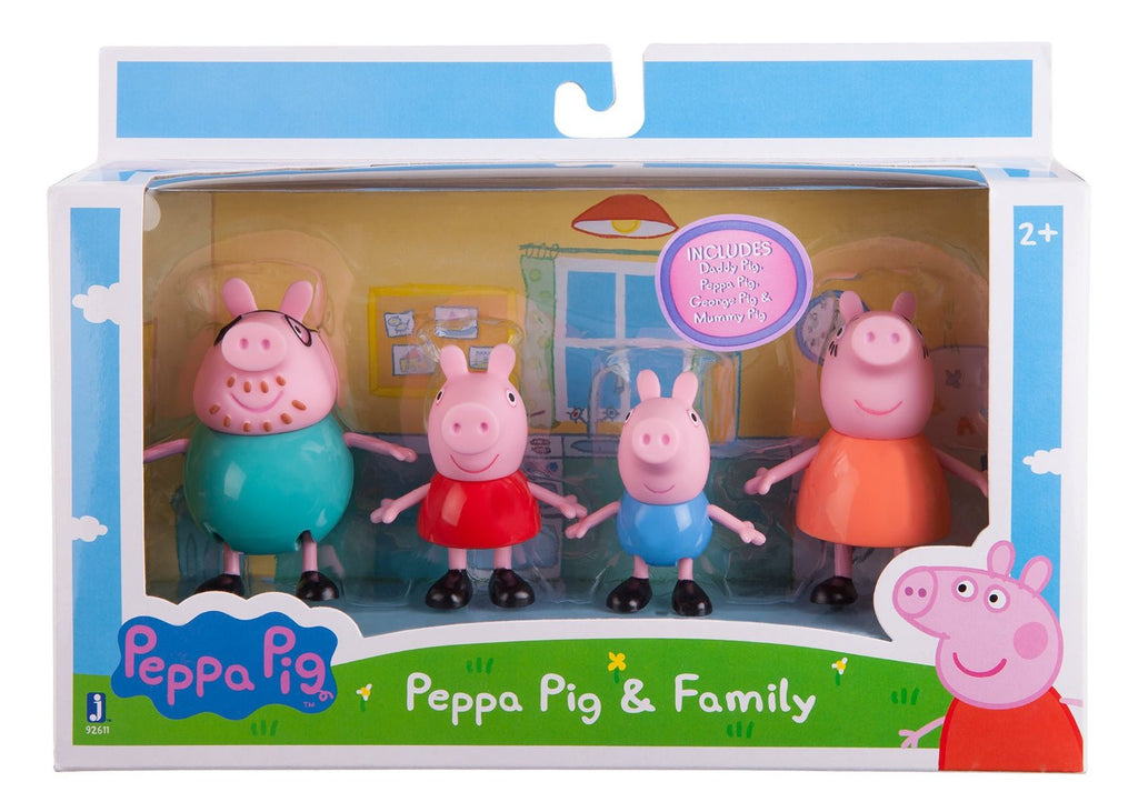 Peppa Pig - 3" Peppa & Family Pack (Daddy, Peppa, George, and Mummy)