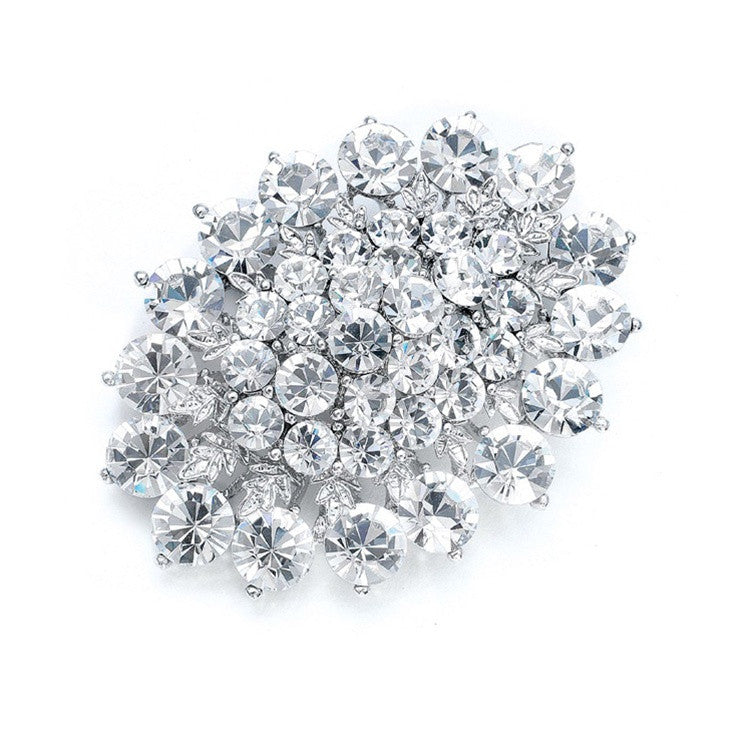 Brilliant Crystal Cluster Bridal Pin 857P