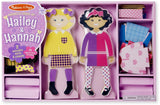 Melissa Doug Hailey & Hannah Magnetic Dress-Up Dolls 8799