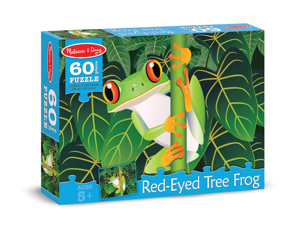 Melissa Doug 0060 pc Red-Eyed Tree Frog Cardboard Jigsaw 8930