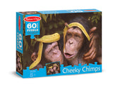 Melissa Doug 0060 pc Cheeky Chimps Cardboard Jigsaw 8932