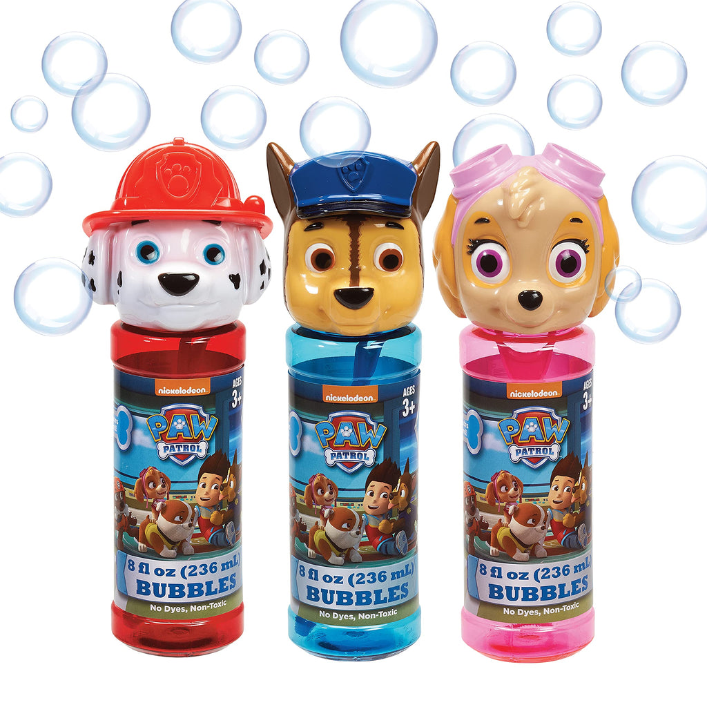 Little Kids Paw Patrol Skye Marshall Chase 8oz Bubbles and Wand Character Party Favor Pack, 12 Pack, Multi