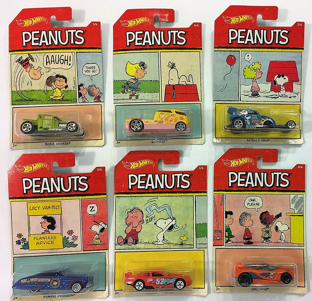 Mattel Hot Wheels PEANUTS Complete Set Of 6 or One Unit DWF03