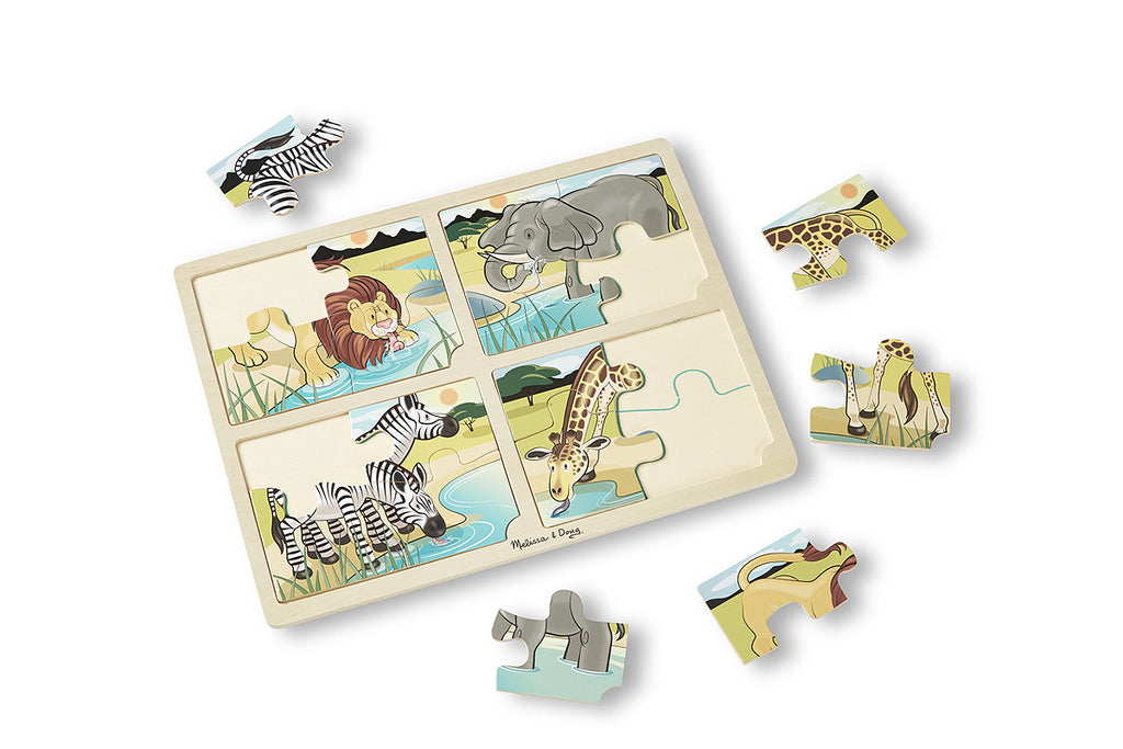 Melissa Doug 4-in-1 Safari Jigsaw Puzzle 9366