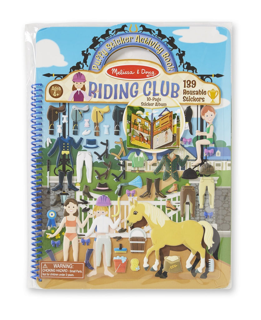 Melissa & Doug Deluxe Puffy Sticker Album - Horse Scenes 9410