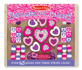 Melissa & Doug Shimmering Hearts Wooden Bead Set 9495