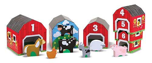 Melissa & Doug Nesting & Sorting Barns & Animals 2434