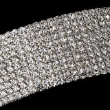 Silver Clear Rhinestone Hair Barrette 1130