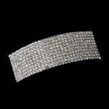 Silver Clear Rhinestone Hair Barrette 1130