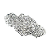 Rhinestone Covered Flower Hair Barrette 70963