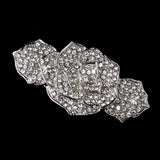 Rhinestone Covered Flower Hair Barrette 70963