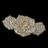 Rhinestone Covered Flower Hair Barrette 70963