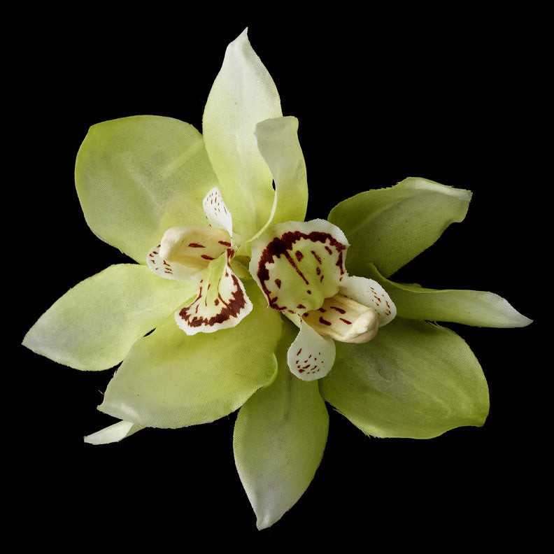 Realistic Looking Bridal Orchid Flower Hair Clip 400