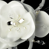 Swarovski & Ivory Pearl Flower Bridal Hair Clip  424