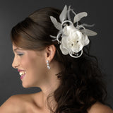 Swarovski & Ivory Pearl Flower Bridal Hair Clip  424