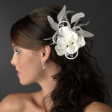 Swarovski & Ivory Pearl Flower Bridal Hair Clip  424