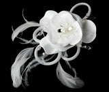 Swarovski & Ivory Pearl Flower Bridal Hair Clip  424