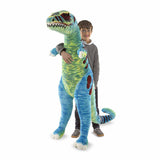 Melissa & Doug Jumbo T-Rex Dinosaur - Lifelike Stuffed Animal (over 4 feet tall)