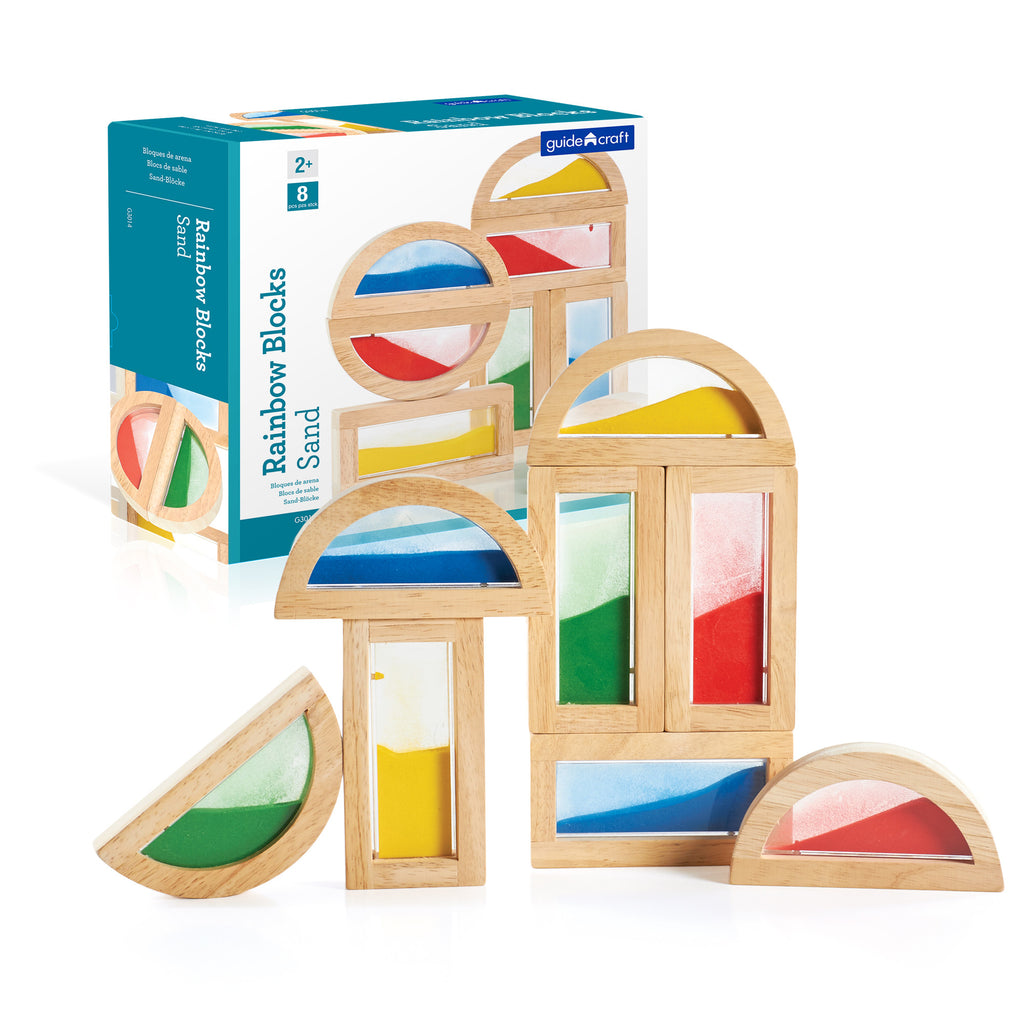 Guidecraft Rainbow Blocks – Sand 8 pieces Set G3014