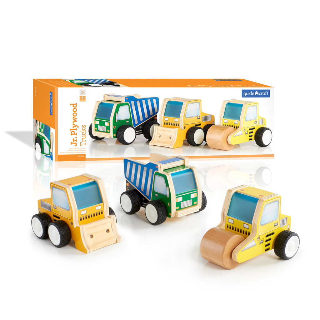 Guidecraft Jr Plywood Construction Trucks 3 Pieces G7522