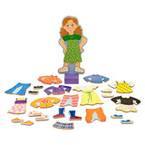 Melissa & Doug Maggie Leigh Magnetic Wooden Dress-Up Doll Pretend Play Set (25+pc)