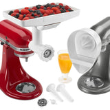 Kitchenaid Mixer Attachment Pack #3: Citrus Juicer, Food Grinder, Foody Tray, Sausage Stuffer Kit - KN12AP