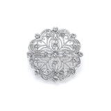 Dainty Round Vintage Bridal Pin in CZ P055