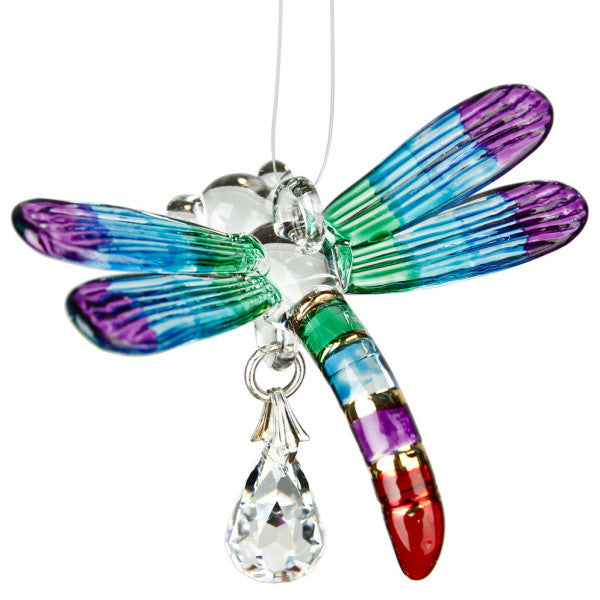 Woodstock Fantasy Glass Dragonfly, Summer Rainbow CDRAI