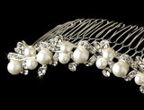 Stunning Swarovski Crystal and Pearl Bridal Comb 354