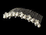 Stunning Swarovski Crystal and Pearl Bridal Comb 354