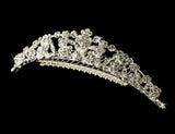 Princess Gold or Silver Plated Floral Bridal Comb 4169