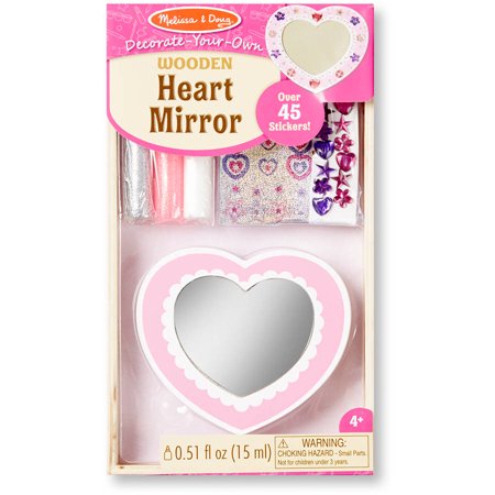 Melissa & Doug Decorate-Your-Own Wooden Heart Mirror Craft Kit