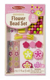 Melissa & Doug Decorate-Your-Own Wooden Flower Bead Jewelry-Making Craft Kit