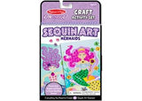 Melissa & Doug On the Go Sequin Art Craft Activity Set: 500+ Sequins and Gems and 4 Scenes - Mermaids