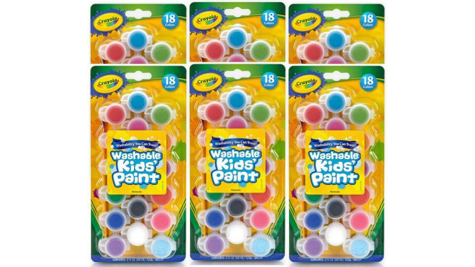 Set of 6 |Crayola Washable Kids Paint Assorted Colors 18 Each