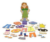 Melissa & Doug Maggie Leigh Magnetic Wooden Dress-Up Doll Pretend Play Set (25+pc)