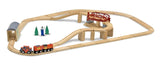 Melissa & Doug Children's Wooden Swivel Bridge (47 Pieces) Play Train Set