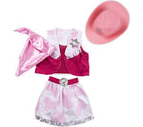 Melissa & Doug Cowgirl Role Play Costume Set (5pcs) - Skirt, Hat, Vest, Badge, Scarf, Adult Unisex, Size: Small, Gold/Pink/White