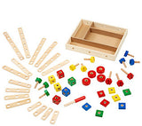 Melissa & Doug Wooden Construction Building Set in a Box (48pc)