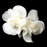 Realistic Looking Twin Gardenia Flower Hair Clip 410